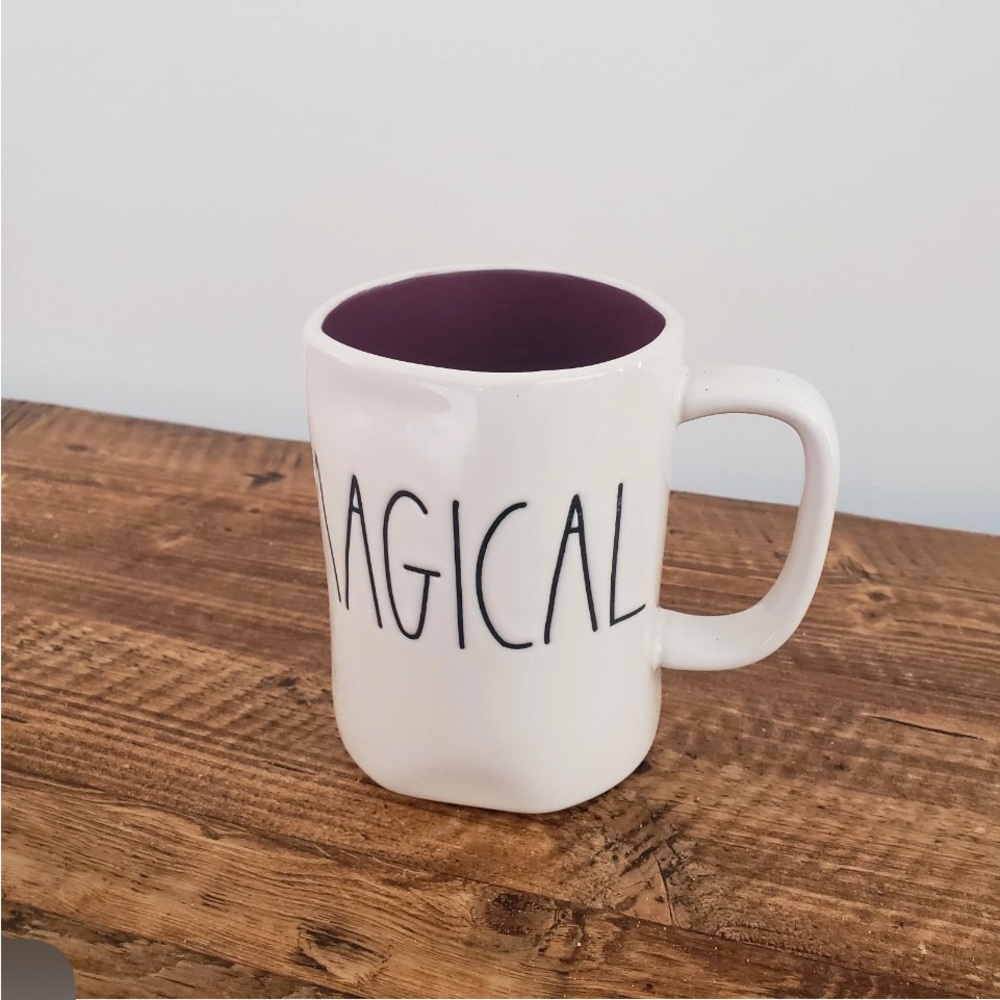 Rae Dunn Magical Mug with White and Purple Design - Picture 2 of 4